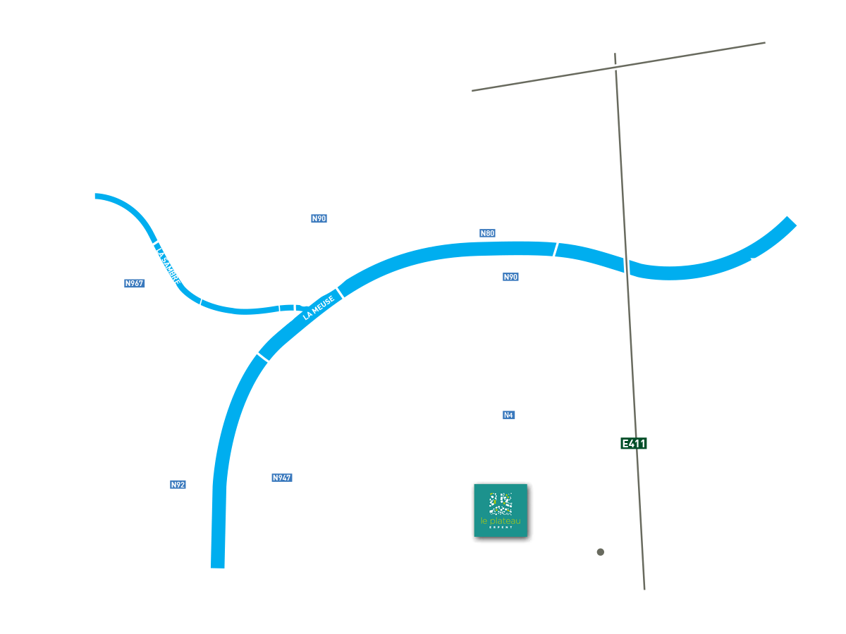 Plateau d'Erpent Localisation